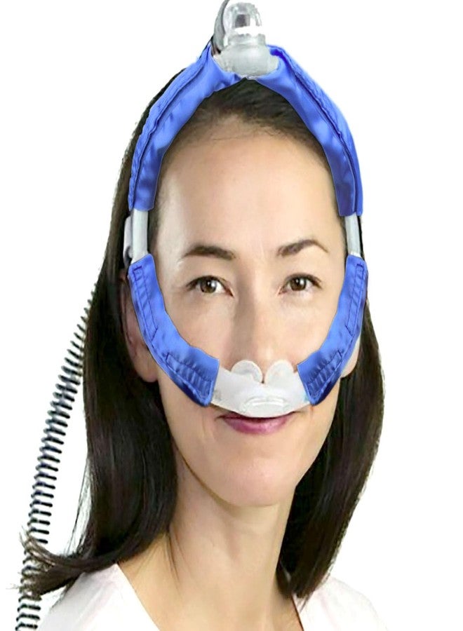 welsoon Satin CPAP Strap Covers Silky CPAP Headgear Cover Set to Protect Hair fit DreamWear or ResMed AirFit CPAP Comfort Face Pads Hair Saver for CPAP (Royal Blue) - Image 5